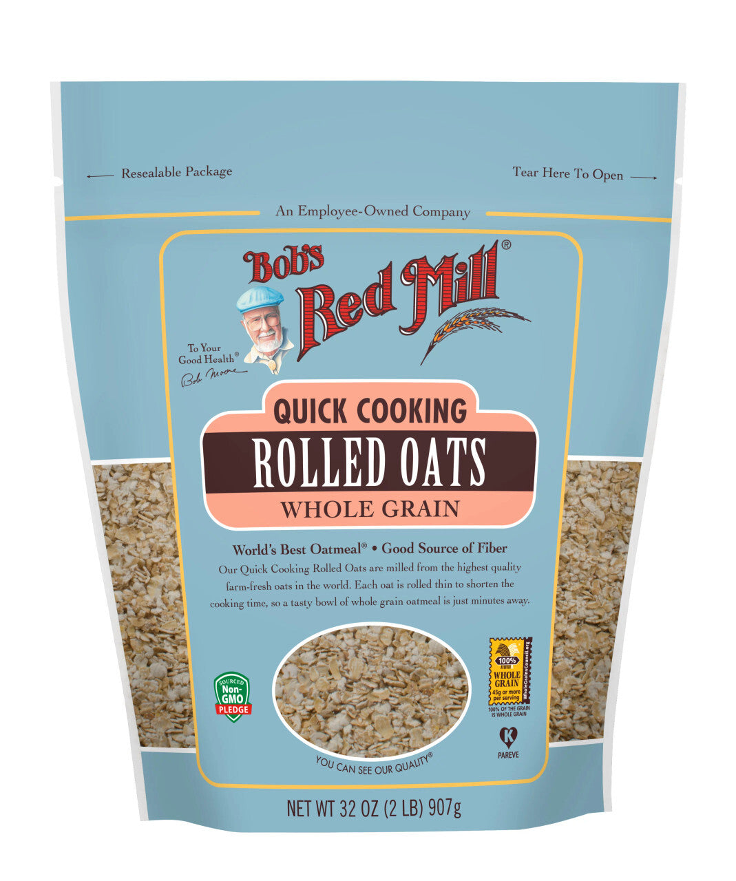 Bobs qk cook rolled oats ( 4 x 32 oz )