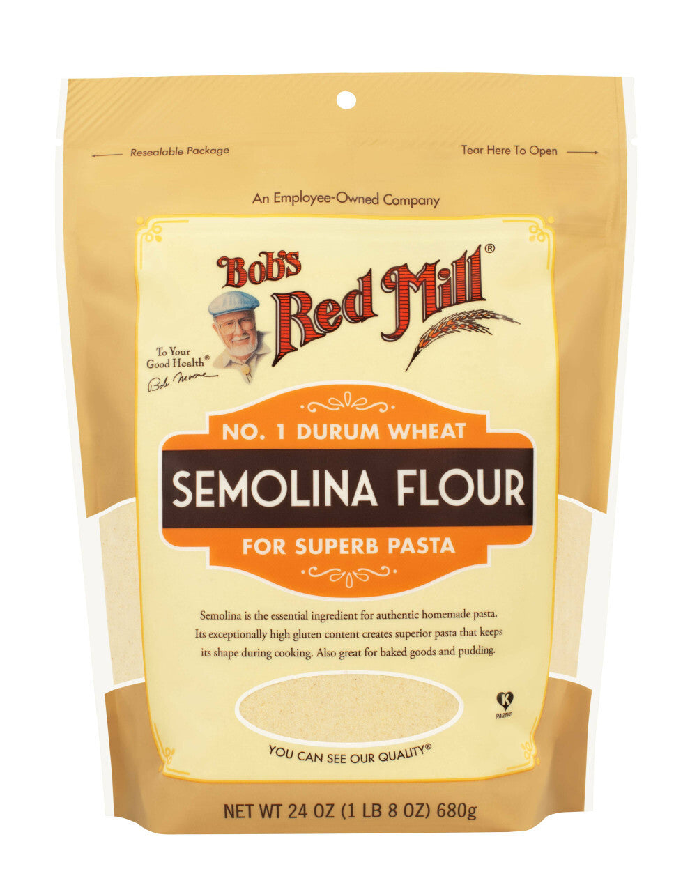 Bobs flour semolina ( 4 x 24 oz )