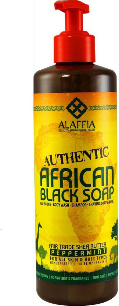Alaf blk soap peppermint ( 1 x 16 o )