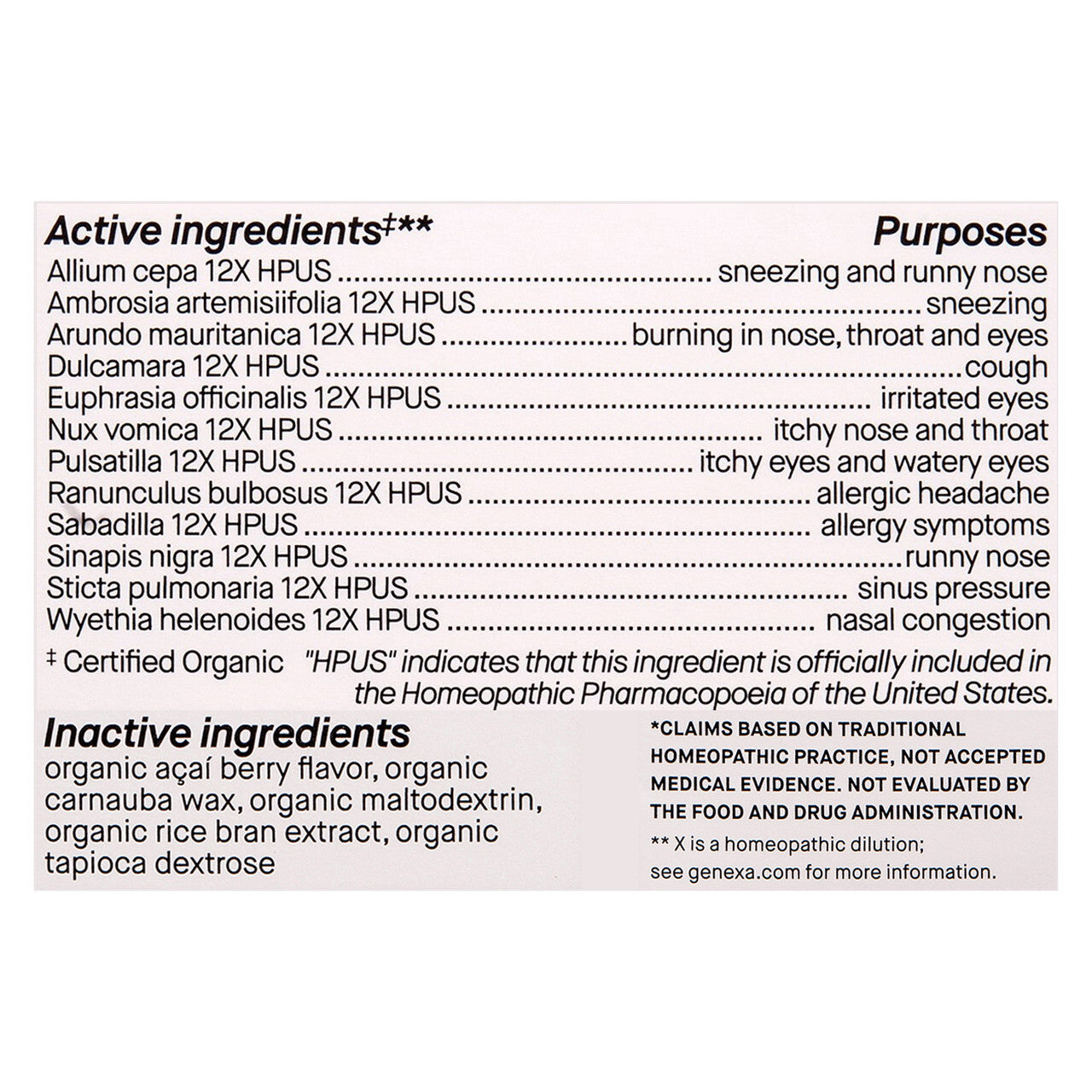 Og2 gnx allergy d ( 1 x 60 tab )