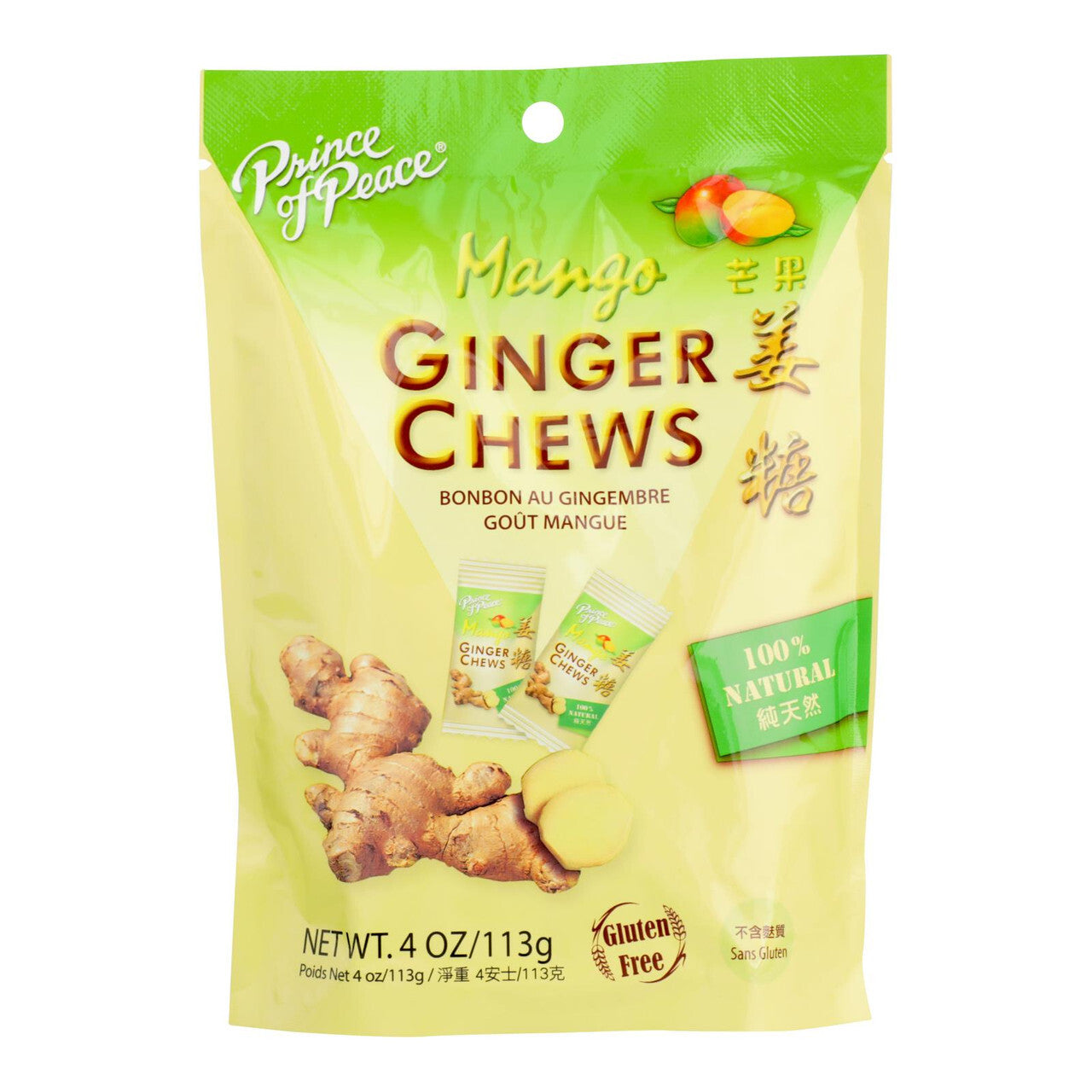 Prince ginger mango chew ( 1 x 4 oz )