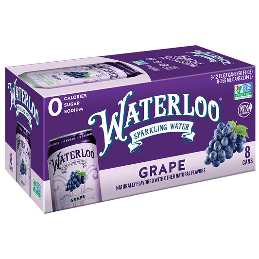 Wtrloo sprklng wtr grape ( 3 x 8 pack )