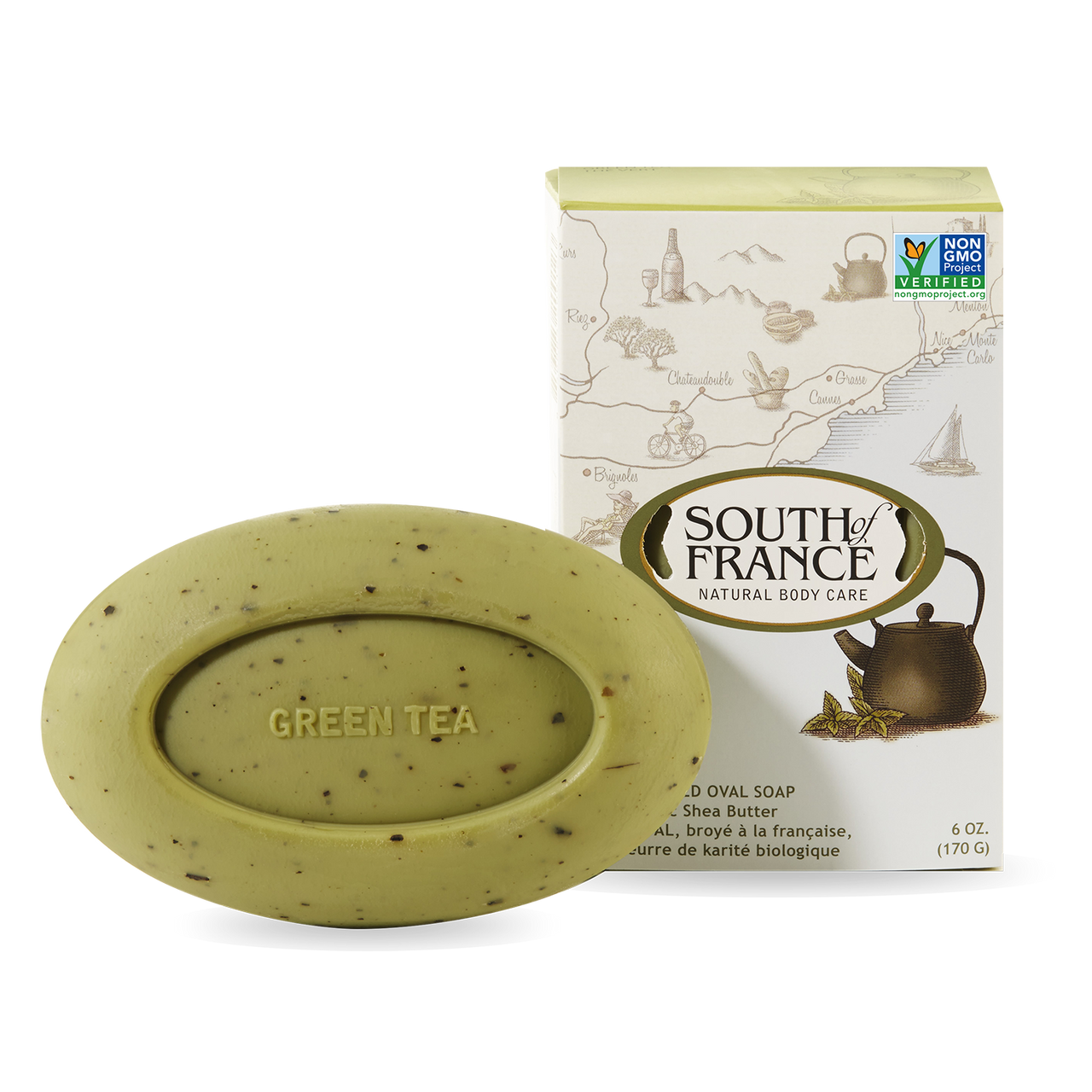 South of France Bar Soap Green Tea  (1x6 OZ)