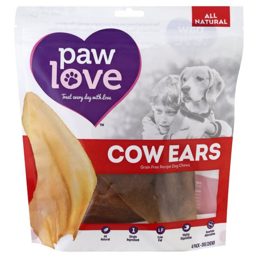 Pawlve cow ears dog trt  ( 6 x 4  ct  )