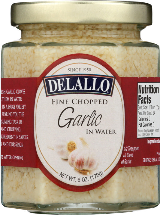 Delallo Garlic Minced In Water (1x6 OZ)