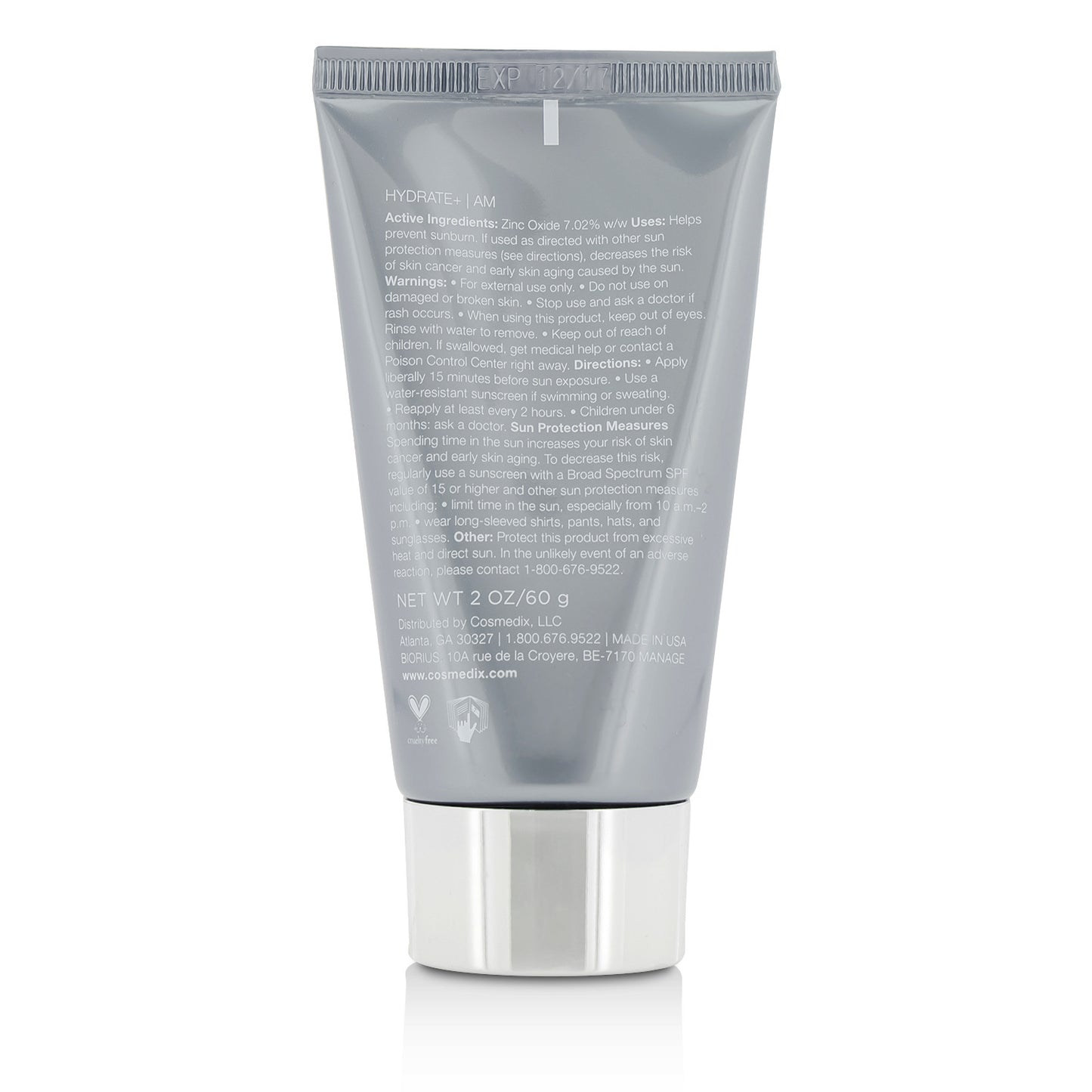 COSMEDIX - Hydrate + Moisturizing Sunscreen SPF 17 8770430 60g/2oz