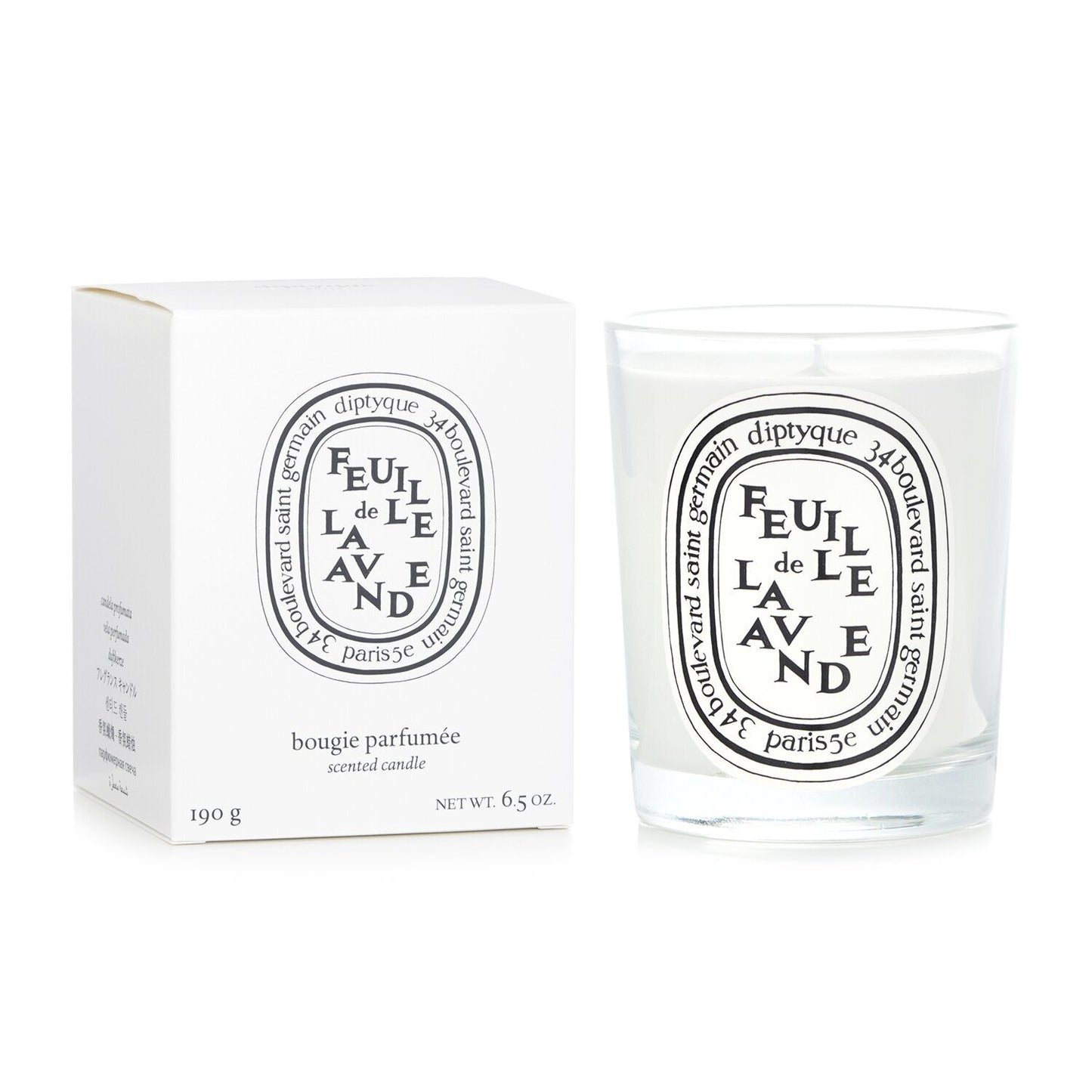 DIPTYQUE - Scented Candle - Feuille De Lavande (Lavender Leaf) 190g/6.5oz