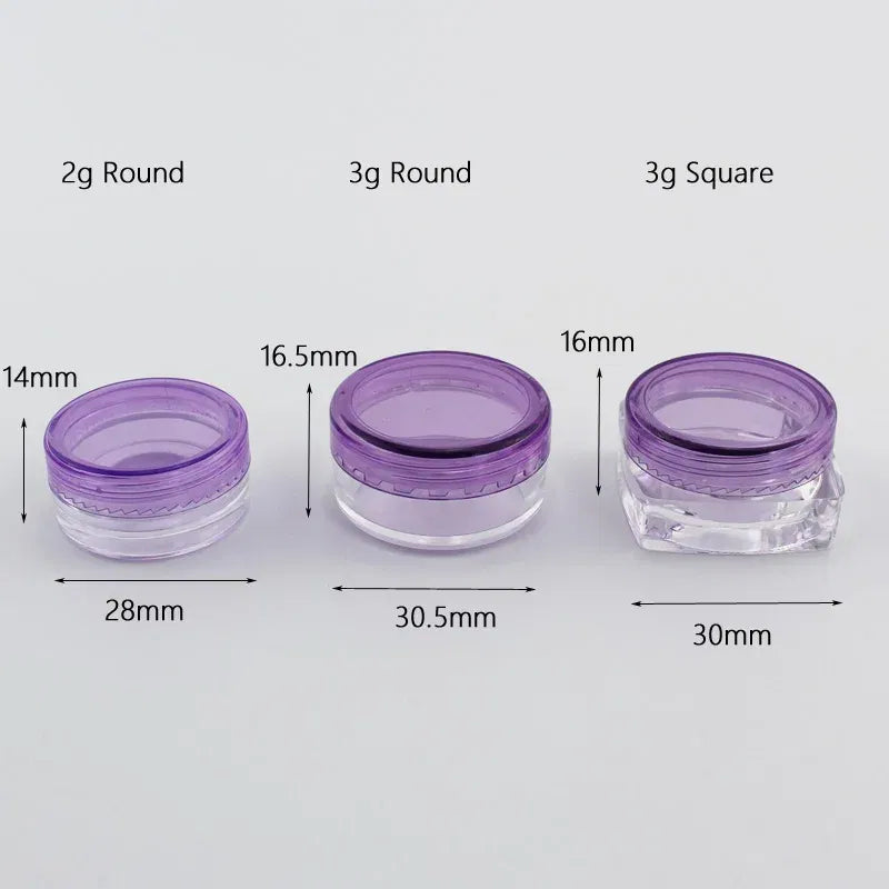Color: Gold - 15pcs 2g 3g Empty Jars Refillable Mini Plastic Bottle Cosmetic Jar Container Small Round Bottle Little Cream Jar Solid Perfume