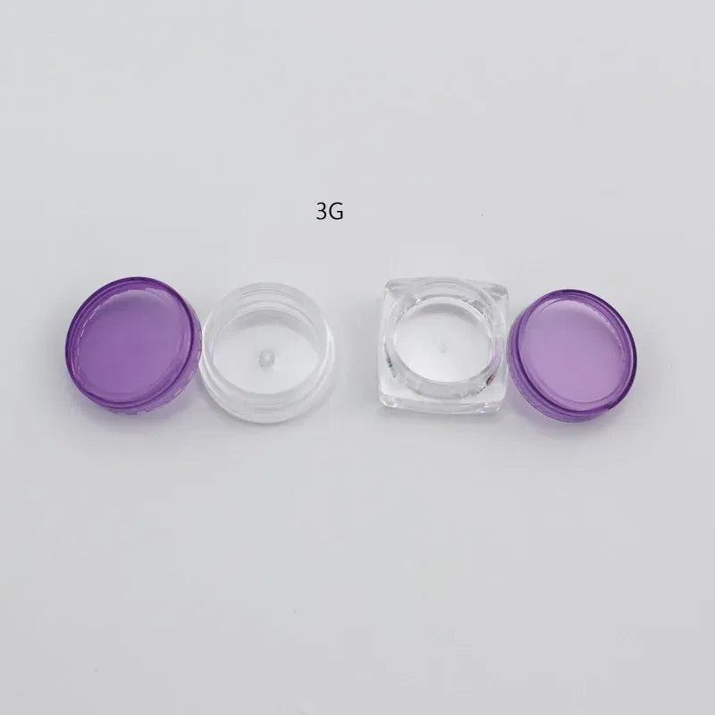 Color: Light Grey - 15pcs 2g 3g Empty Jars Refillable Mini Plastic Bottle Cosmetic Jar Container Small Round Bottle Little Cream Jar Solid Perfume