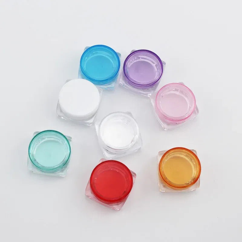 Color: Light Grey - 15pcs 2g 3g Empty Jars Refillable Mini Plastic Bottle Cosmetic Jar Container Small Round Bottle Little Cream Jar Solid Perfume