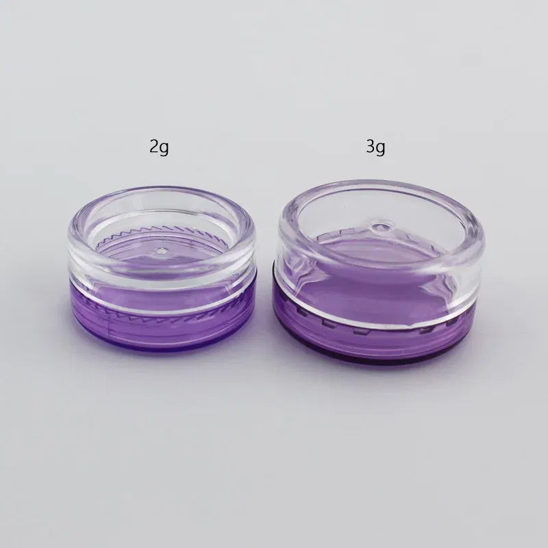 Color: Blue - 15pcs 2g 3g Empty Jars Refillable Mini Plastic Bottle Cosmetic Jar Container Small Round Bottle Little Cream Jar Solid Perfume