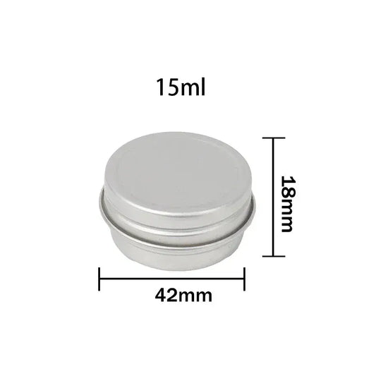 Color: light yellow, Specifications: 5ml, Material: Plastic - 20pcs 5g - 100g Metal Round Tins Aluminum Empty Silver Cans With Screw Lid Balm Nail Art Makeup Cream Jar Storage Box