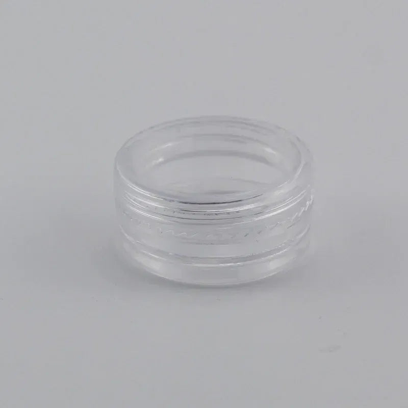 Color: Clear - 15pcs 2g 3g Empty Jars Refillable Mini Plastic Bottle Cosmetic Jar Container Small Round Bottle Little Cream Jar Solid Perfume