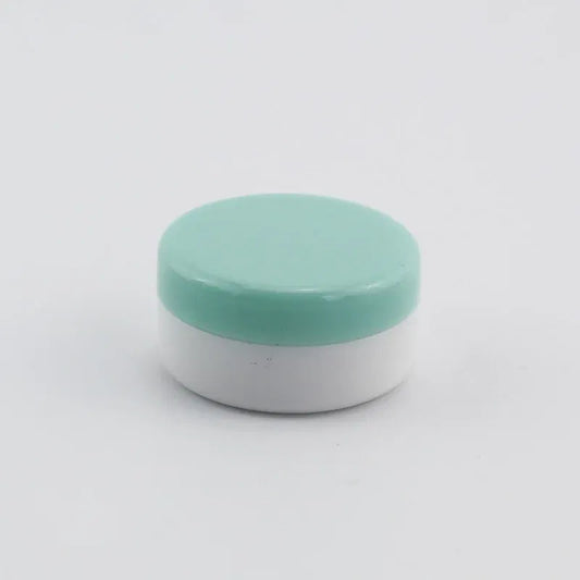 Color: light green - 15pcs 2g 3g Empty Jars Refillable Mini Plastic Bottle Cosmetic Jar Container Small Round Bottle Little Cream Jar Solid Perfume