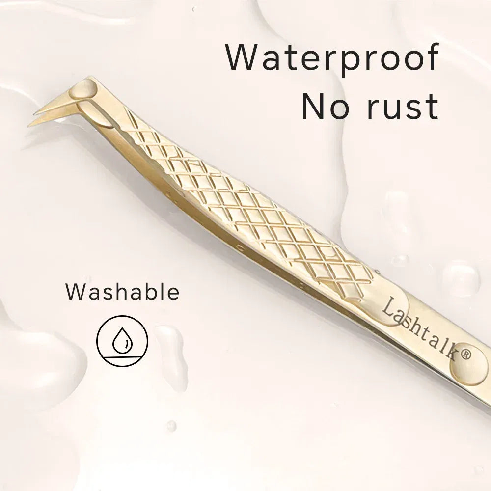 Color: Green - Lashtalk Eyelash Extension Tweezers Makeup Tools From Nagaraku Stainless Steel Non-magnetic Volume FakeLashes Supplies Accurate