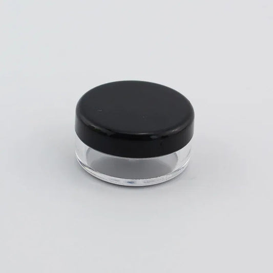 Color: DARK GRAY - 15pcs 2g 3g Empty Jars Refillable Mini Plastic Bottle Cosmetic Jar Container Small Round Bottle Little Cream Jar Solid Perfume
