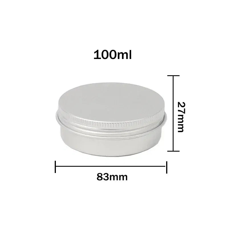 Color: DEEP BLUE, Specifications: 5ml, Material: Plastic - 20pcs 5g - 100g Metal Round Tins Aluminum Empty Silver Cans With Screw Lid Balm Nail Art Makeup Cream Jar Storage Box