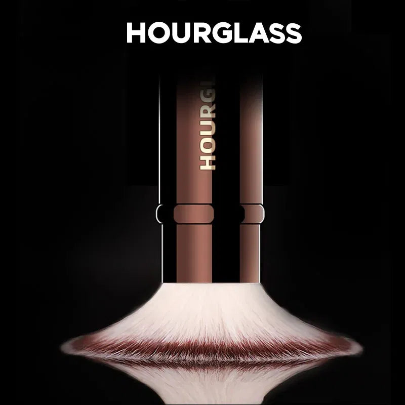 Handle Color: PURPLE - Hourglass Makeup Brushes Powder Foundation Concealer Blusher Bronzer Eye Shadow Eyebrow Eyeliner Sculpting Brush