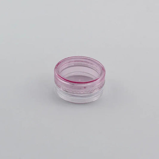Color: plum - 15pcs 2g 3g Empty Jars Refillable Mini Plastic Bottle Cosmetic Jar Container Small Round Bottle Little Cream Jar Solid Perfume