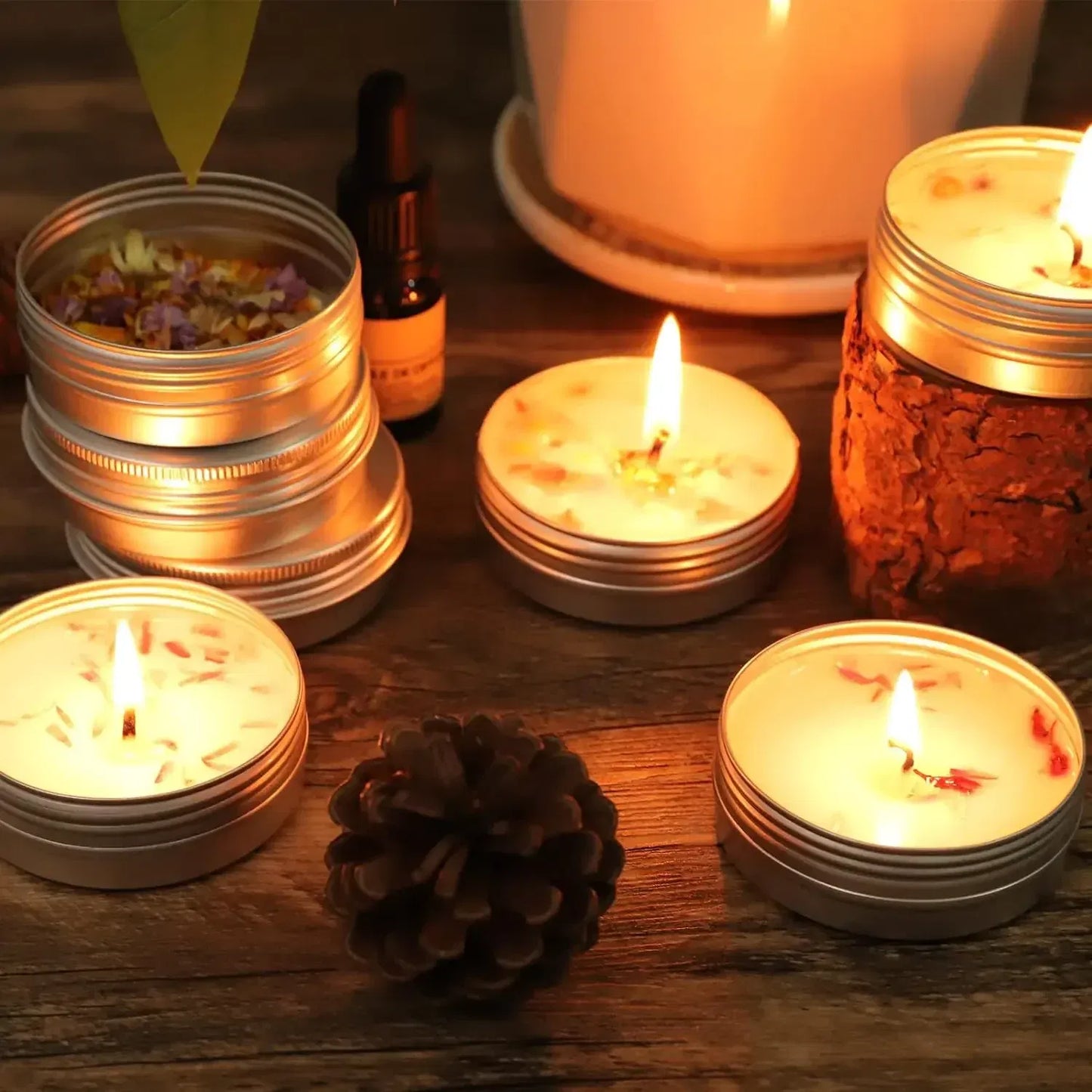 Color: light green, Specifications: 5ml, Material: Plastic - 20pcs 5g - 100g Metal Round Tins Aluminum Empty Silver Cans With Screw Lid Balm Nail Art Makeup Cream Jar Storage Box