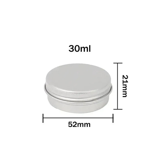 Color: Dark Khaki, Specifications: 5ml, Material: Plastic - 20pcs 5g - 100g Metal Round Tins Aluminum Empty Silver Cans With Screw Lid Balm Nail Art Makeup Cream Jar Storage Box